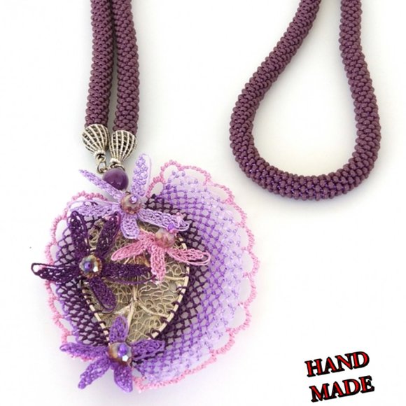 Purple Necklaces Hand Made. - Picture 3 of 3